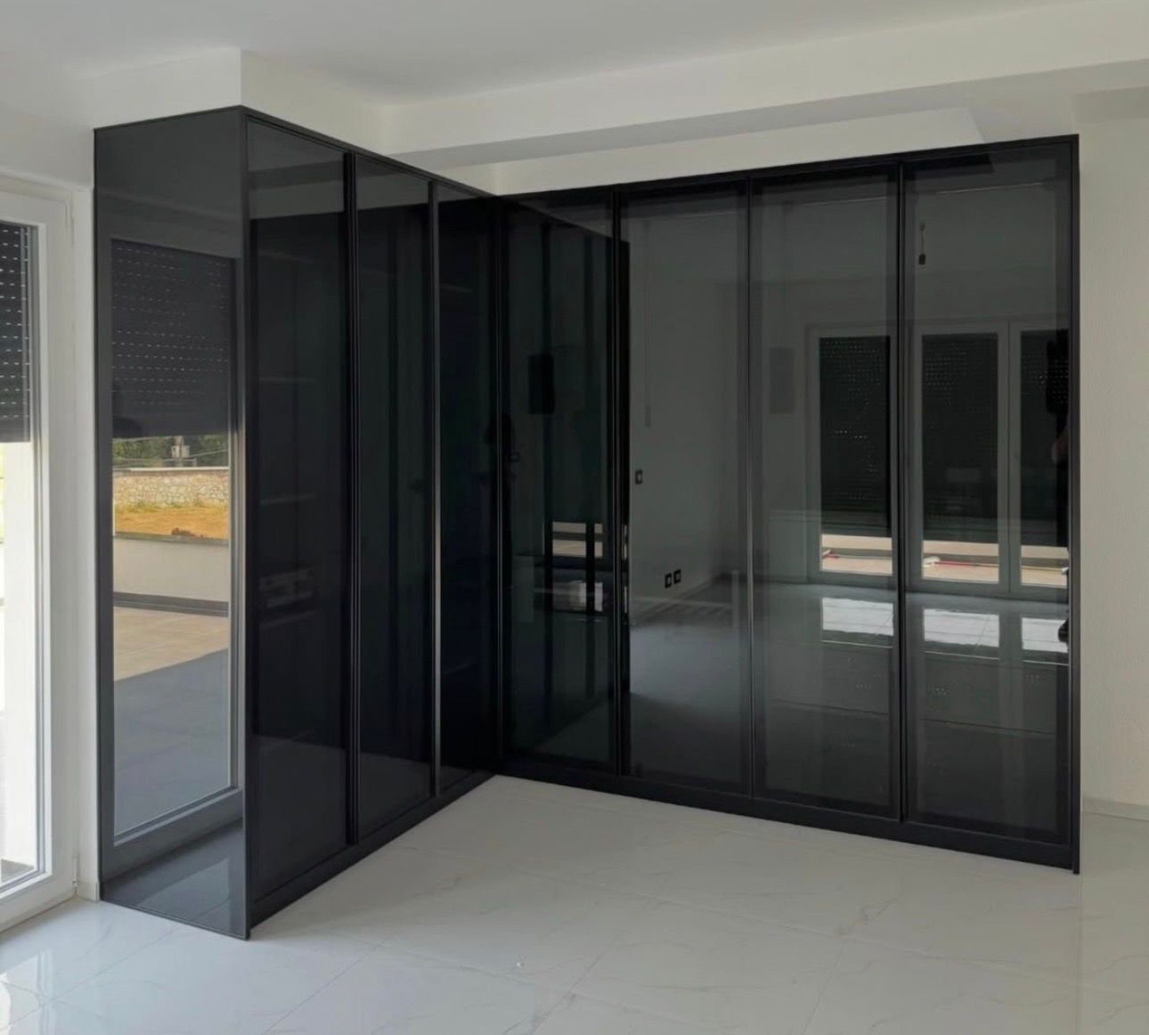 Black Glass Wardrobe